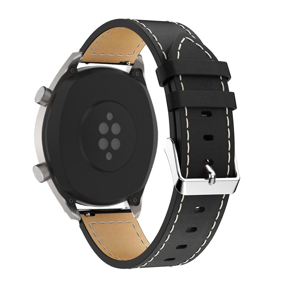 Läderarmband Huawei Watch GT/GT 2 46mm/GT 2e svart