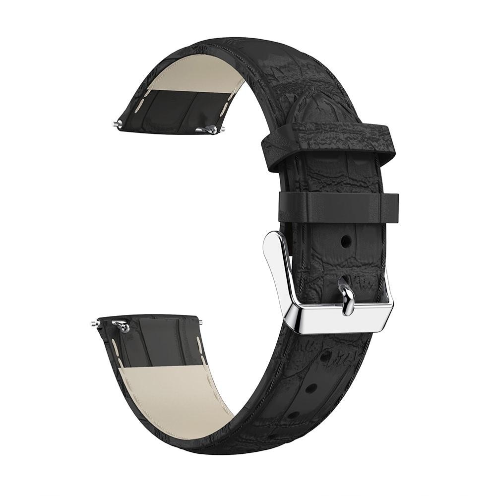 Läderarmband Krokodil Fitbit Versa/Versa 2 svart