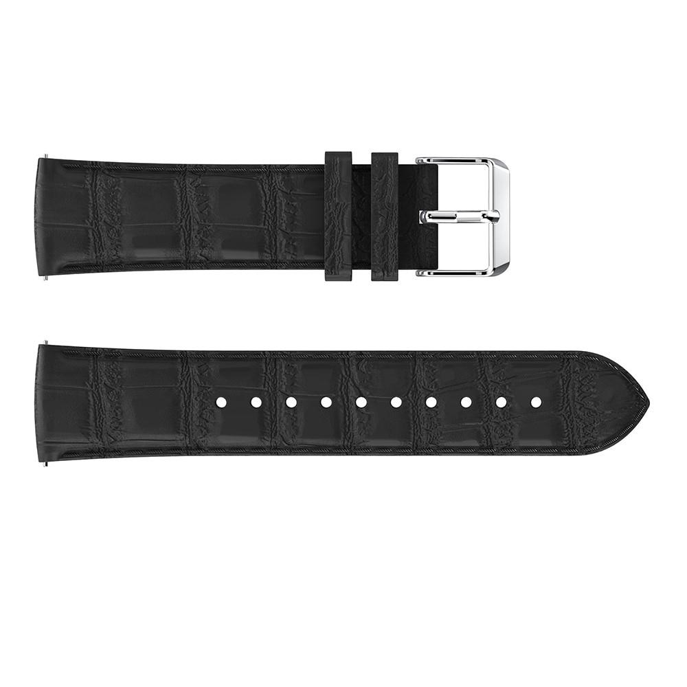 Läderarmband Krokodil Fitbit Versa/Versa 2 svart
