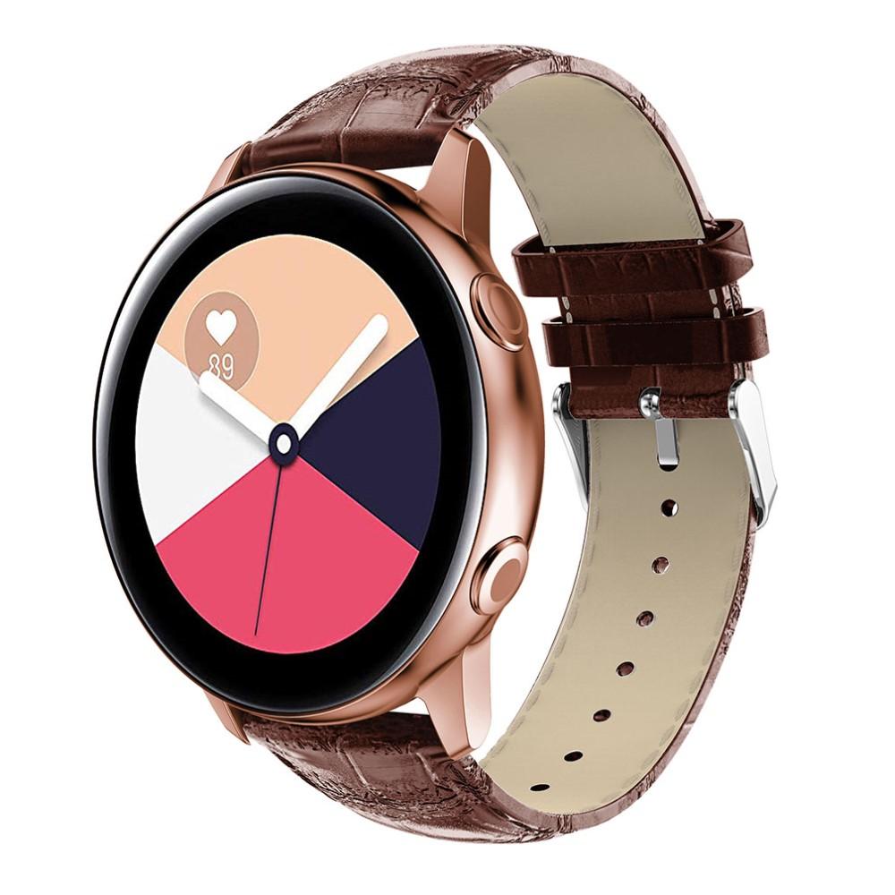 Läderarmband Krokodil Samsung Galaxy Watch Active brun