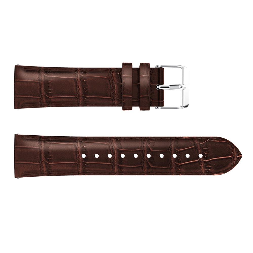 Läderarmband Krokodil Galaxy Watch 42mm brun