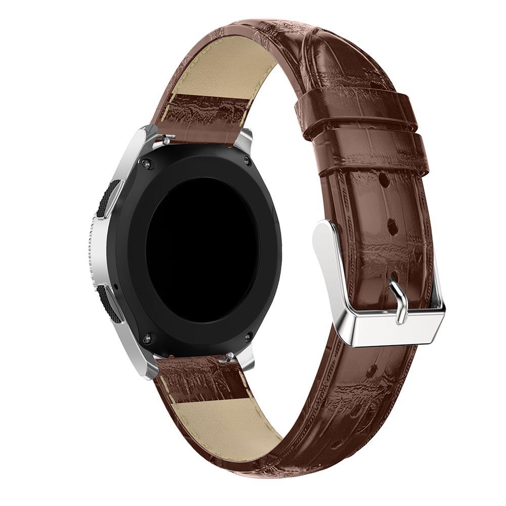 Läderarmband Krokodil Amazfit GTR 4 brun