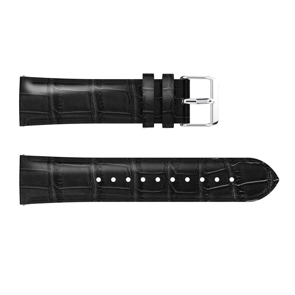 Läderarmband Krokodil Galaxy Watch 46mm svart