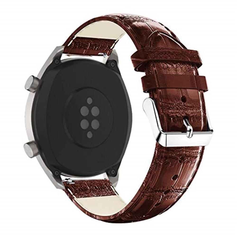 Läderarmband Krokodil Huawei Watch GT/GT 2 46mm/GT 2e brun