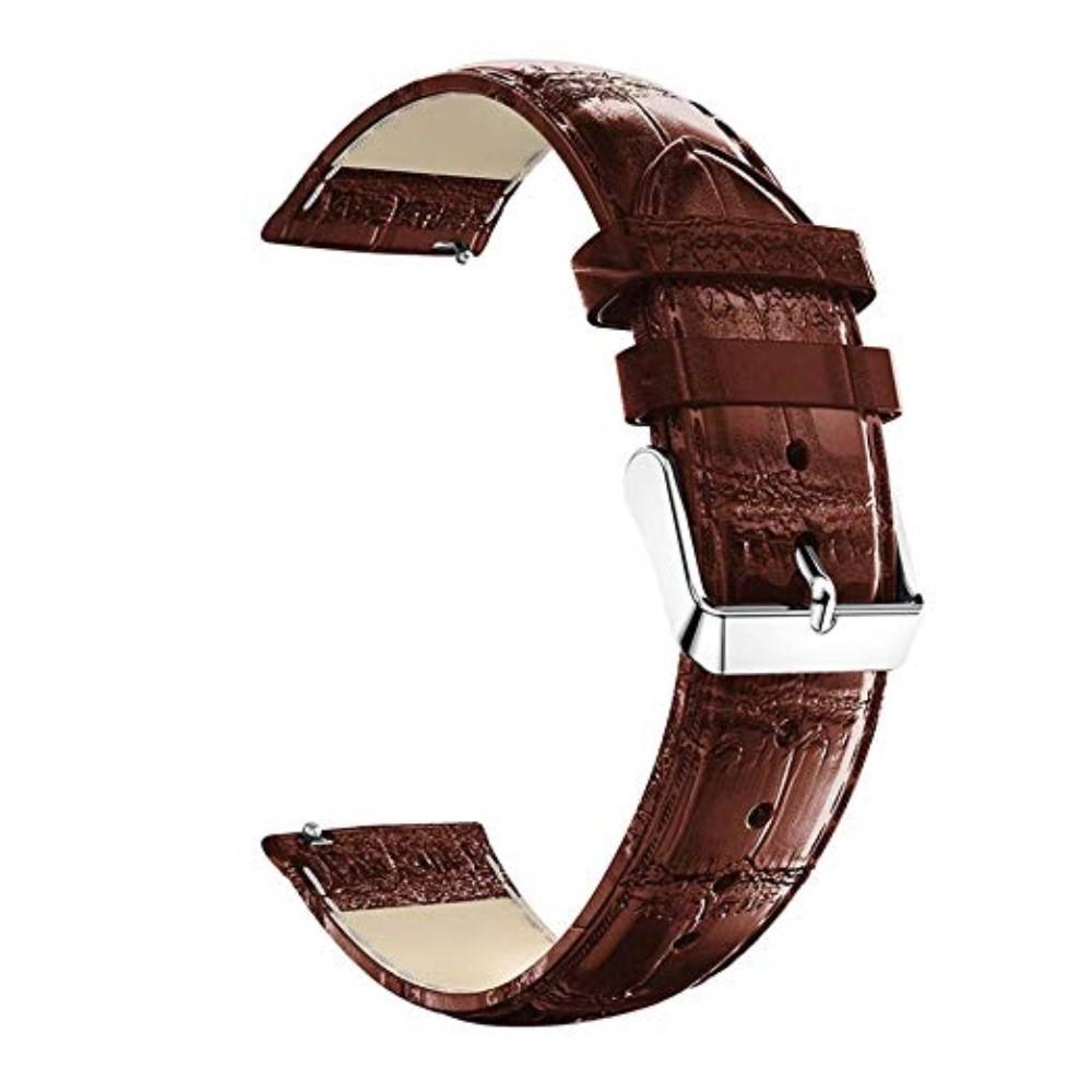 Läderarmband Krokodil Huawei Watch GT/GT 2 46mm/GT 2e brun