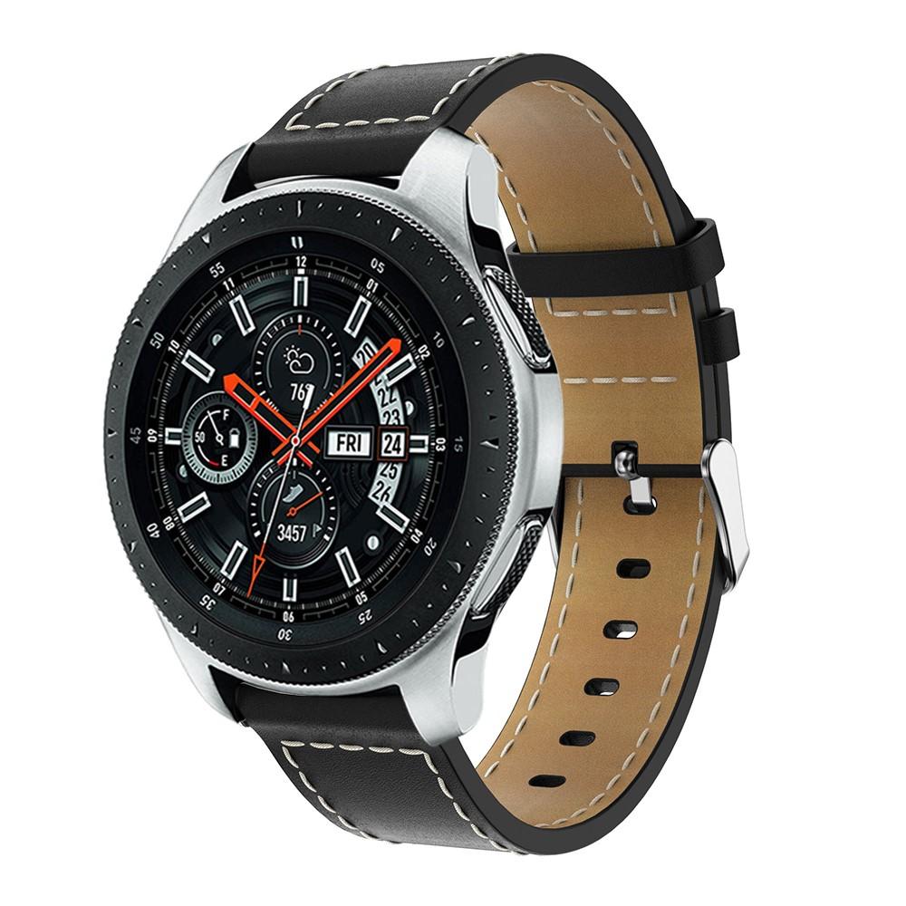 Läderarmband Samsung Galaxy Watch 46mm svart