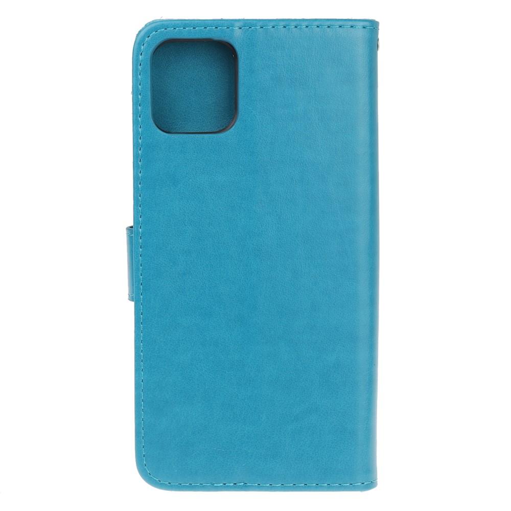 Läderfodral Fjärilar iPhone 11 Blå