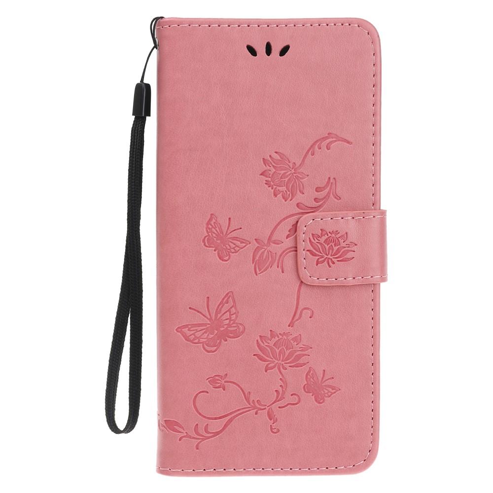 Läderfodral Fjärilar Apple iPhone 11 Pro Rosa