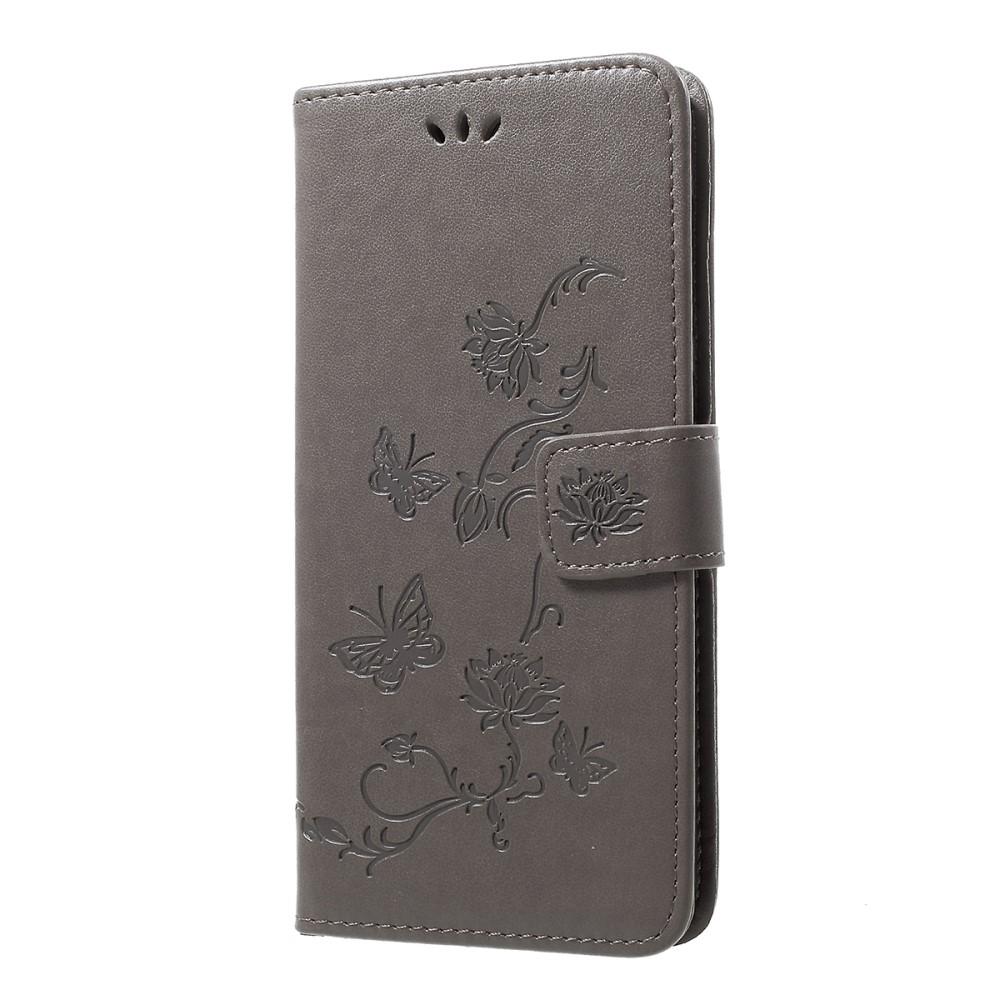 Läderfodral Fjärilar Samsung Galaxy A50 Grå