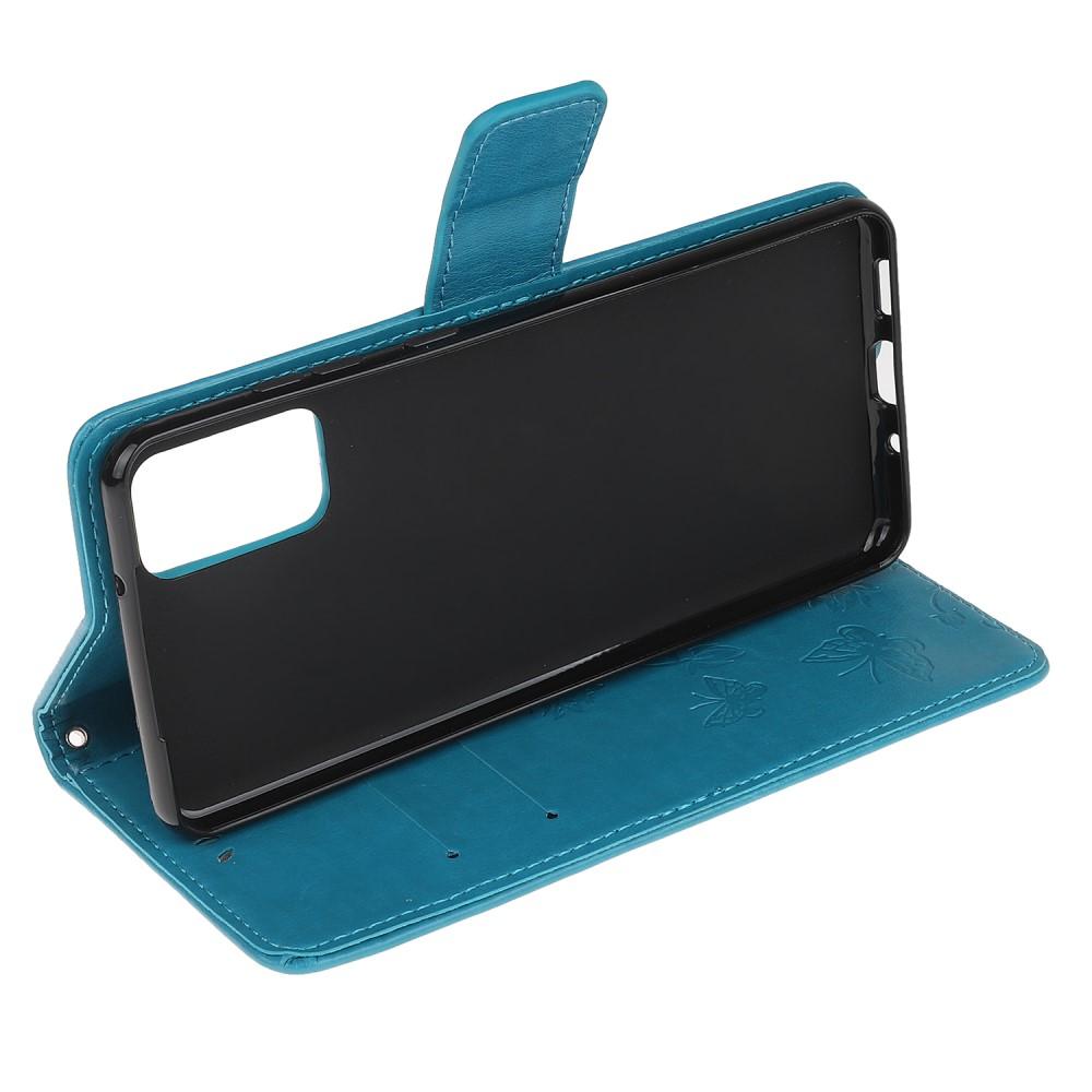 Läderfodral Fjärilar Samsung Galaxy S20 Blå