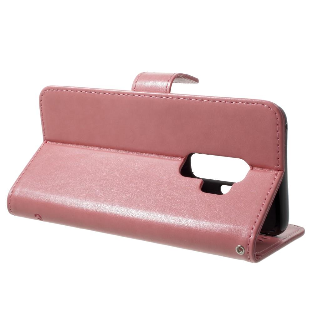 Läderfodral Fjärilar Samsung Galaxy S9 Plus Rosa