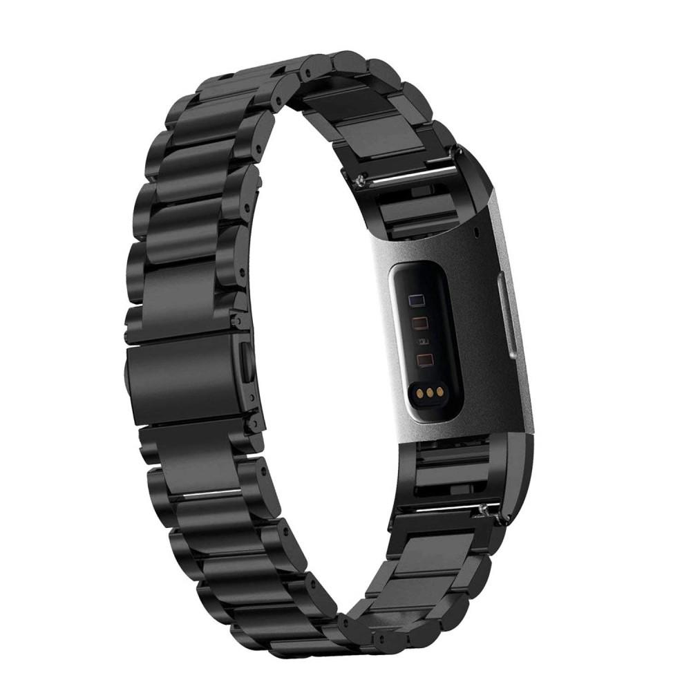 Metallarmband Fitbit Charge 4/Charge 3 Svart