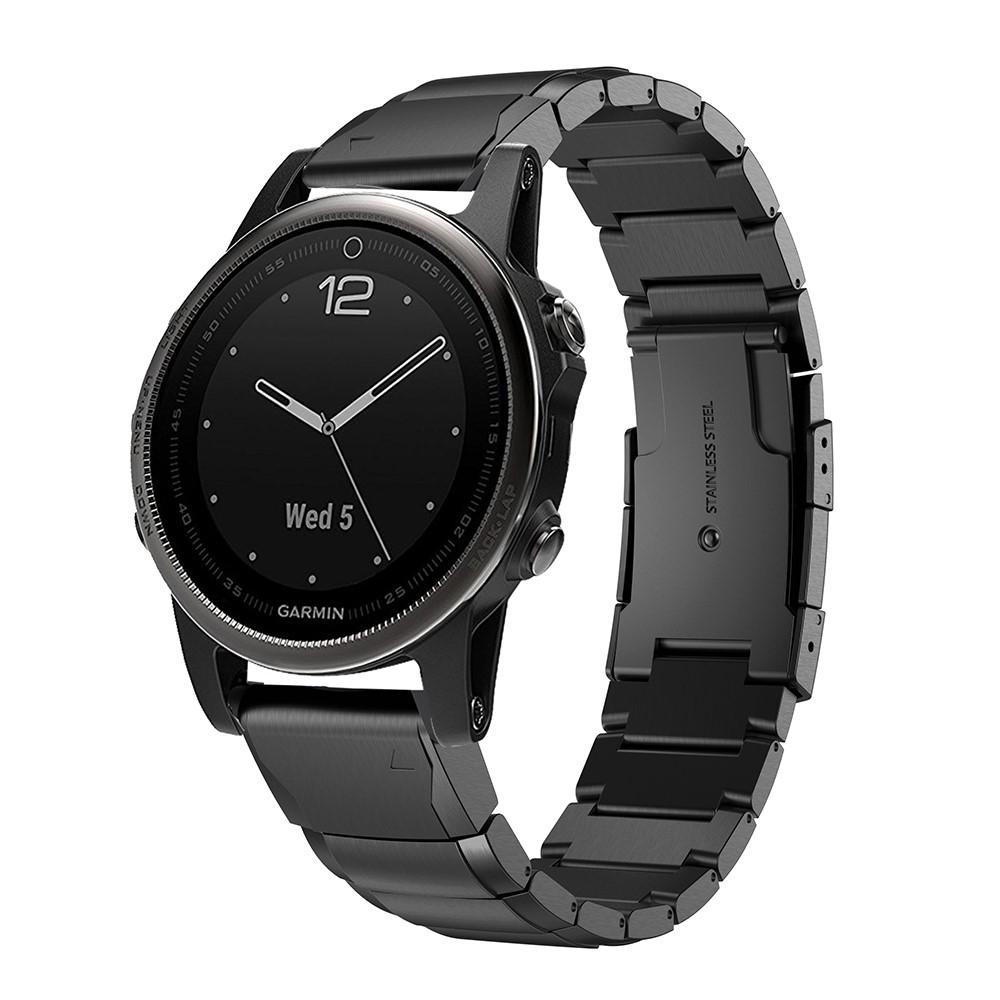 Länkarmband Garmin Fenix 5S/5S Plus/6S/6S Pro/7S svart