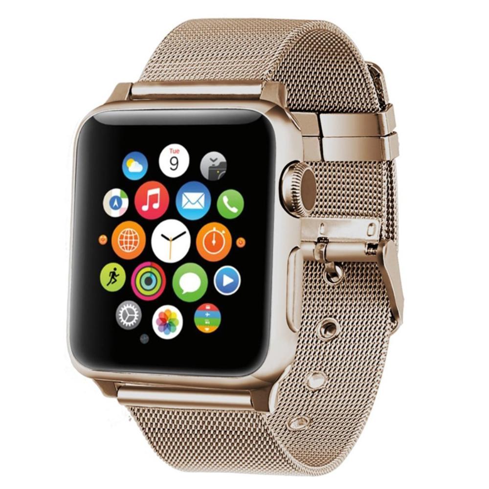 Mesh Bracelet Apple Watch 45mm Series 7 Champagne Gold