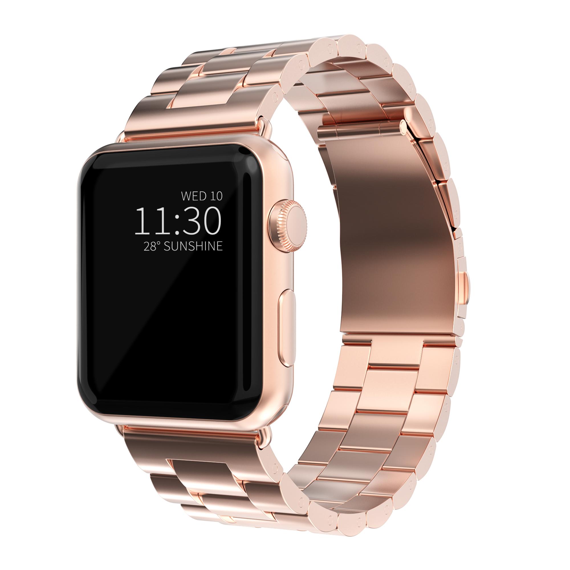 Metallarmband Apple Watch 45mm Series 9 roséguld