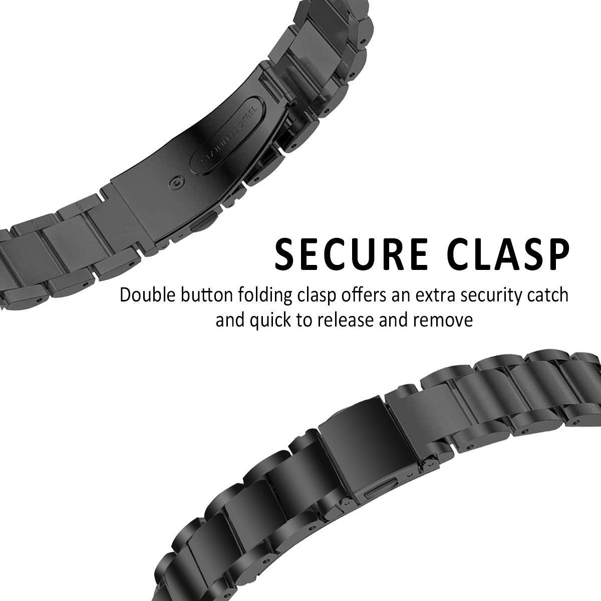 Metallarmband Fitbit Inspire/Inspire HR/Inspire 2 svart