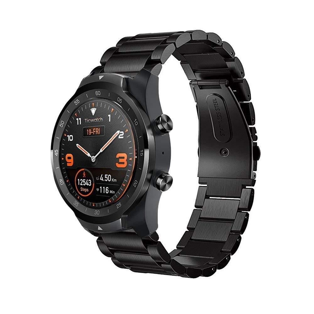 Metallarmband Mobvoi Ticwatch Pro/Ticwatch S2/Ticwatch E2 Svart