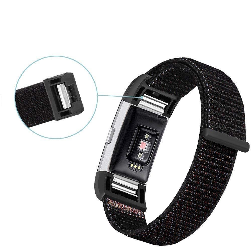 Nylonarmband Fitbit Charge 3/4 svart