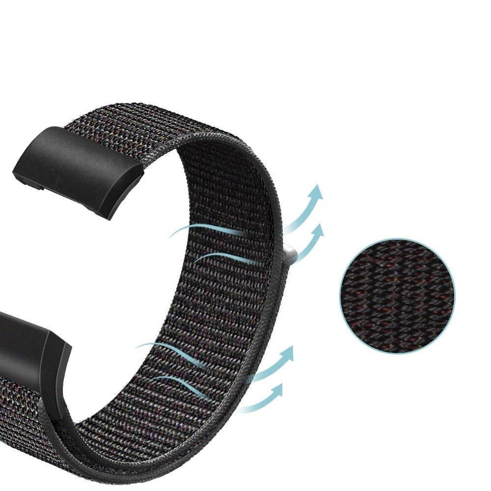 Nylonarmband Fitbit Charge 3/4 svart