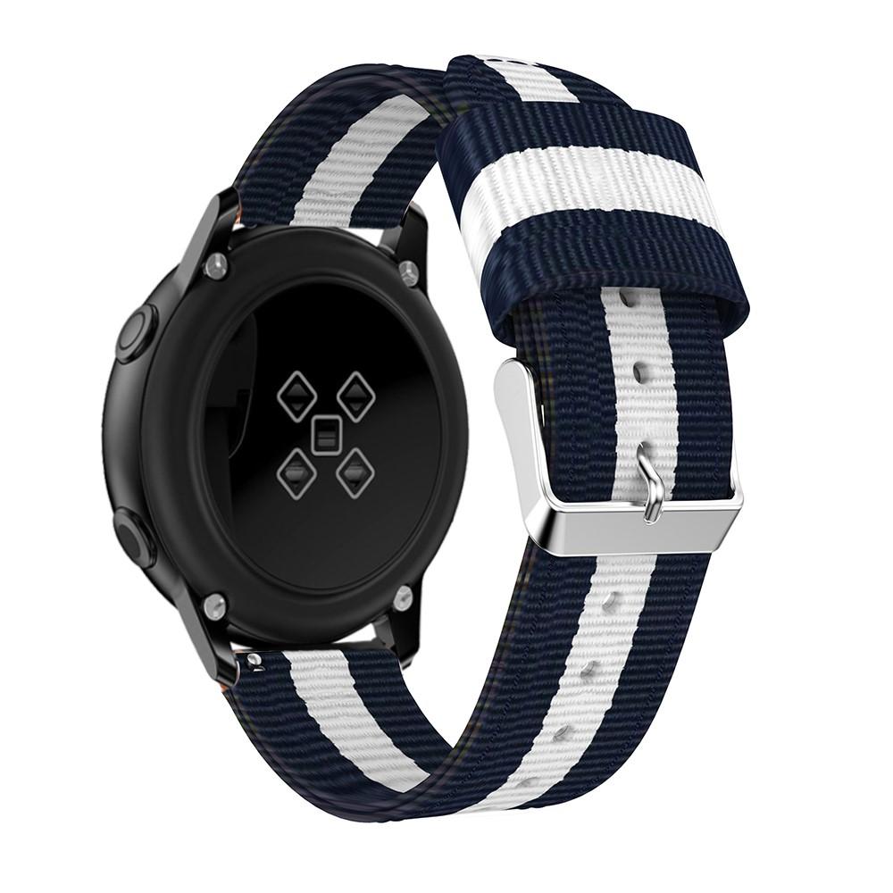 Nylonarmband Samsung Galaxy Watch Active blå/vit