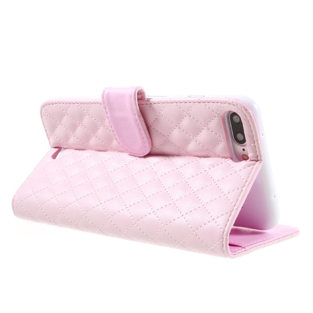 Plånboksfodral iPhone 7 Plus/8 Plus Quilted rosa