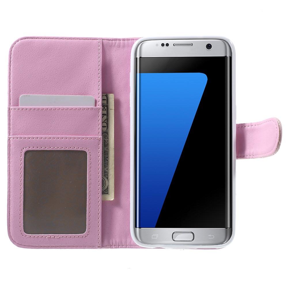 Plånboksfodral Samsung Galaxy S7 Edge Quilted rosa