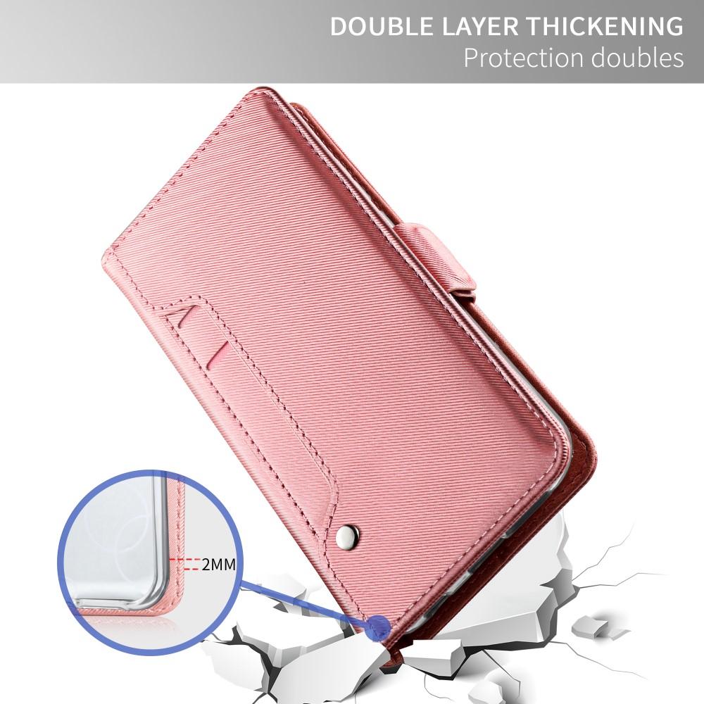 Plånboksfodral Spegel Apple iPhone X/XS Rosa Guld