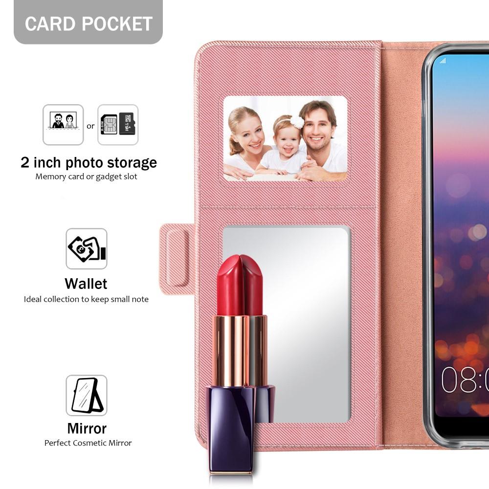 Plånboksfodral Spegel Huawei P20 Pro Rosa Guld