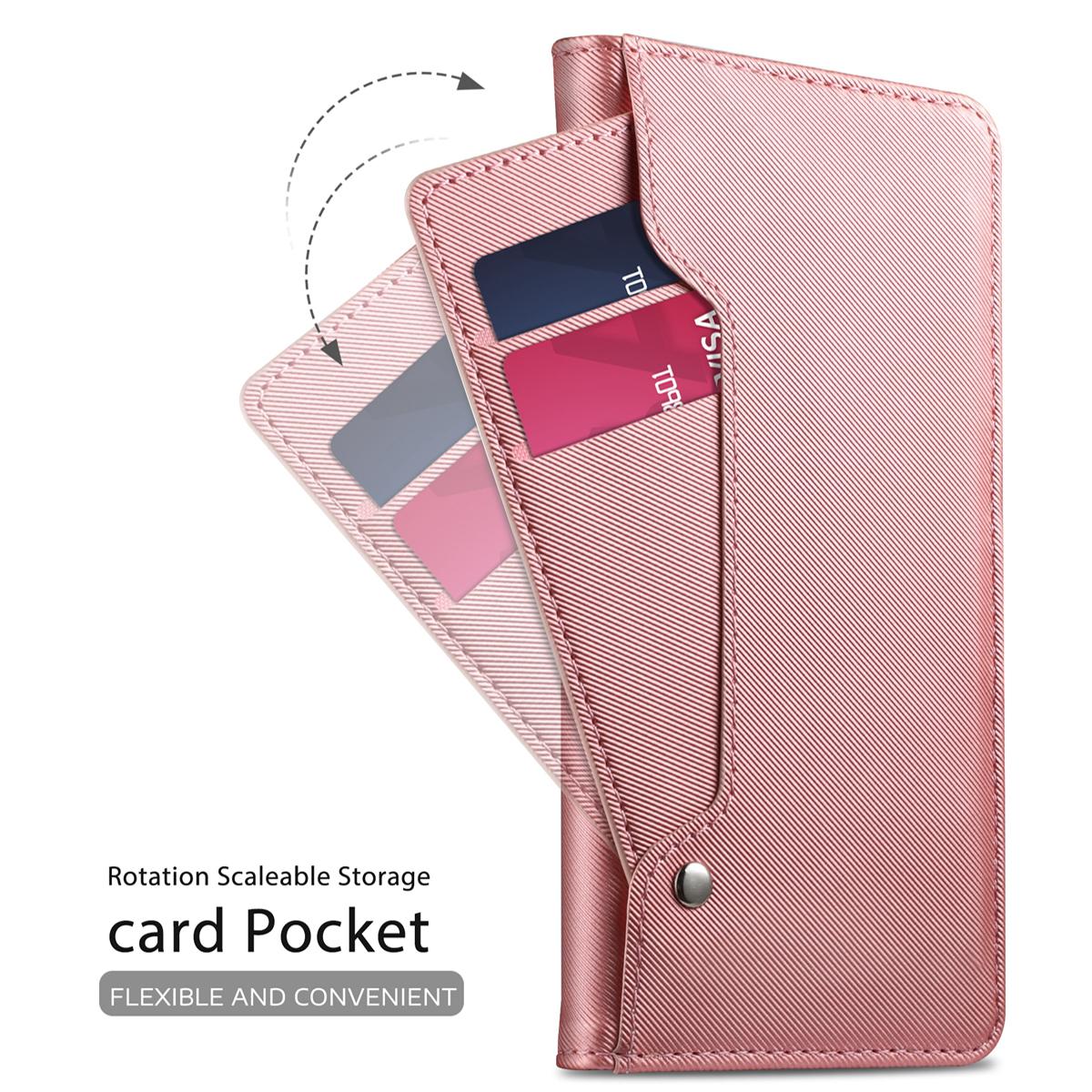 Plånboksfodral Spegel iPhone 11 Pro Max Rosa Guld