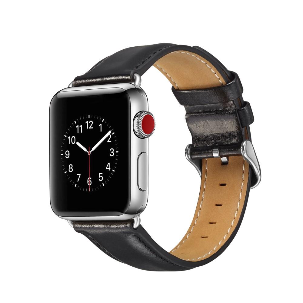 Premium Leather Armband Apple Watch 45mm Series 8 Black