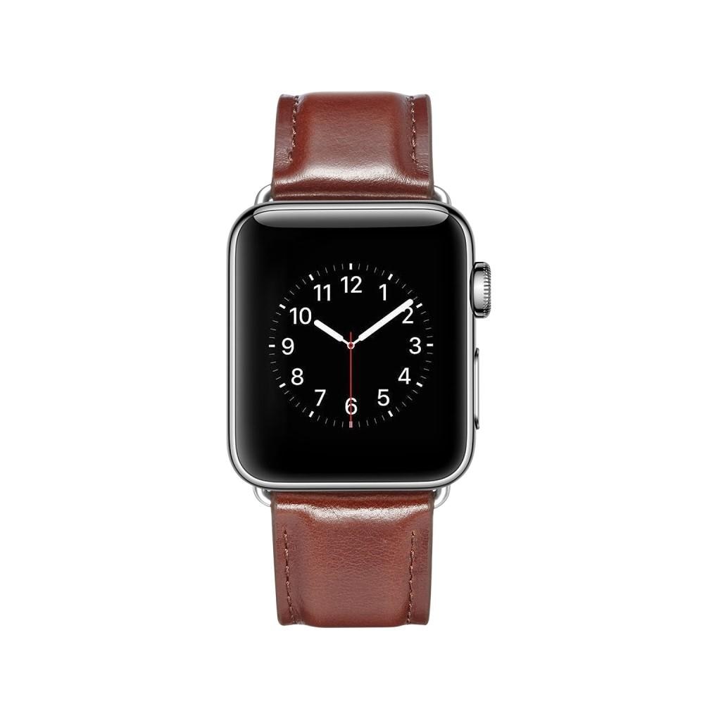 Premium Leather Armband Apple Watch 45mm Series 9 Brown