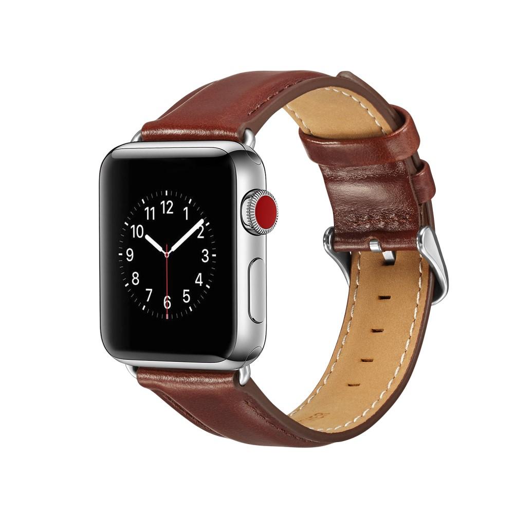 Premium Leather Armband Apple Watch 45mm Series 9 Brown