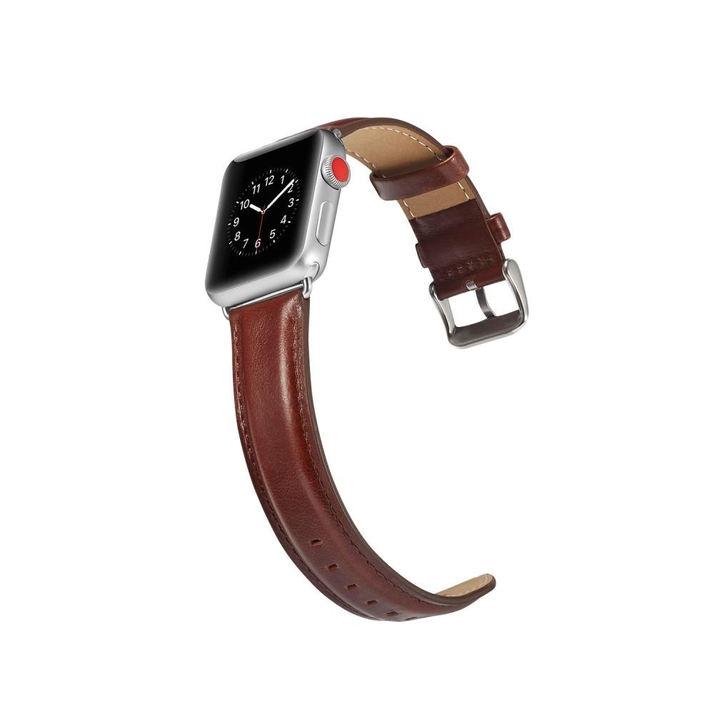 Premium Leather Armband Apple Watch 45mm Series 9 Brown