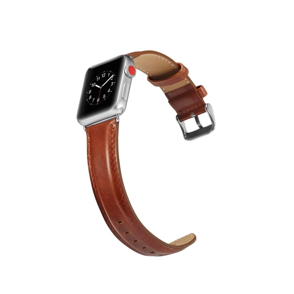 Premium Leather Armband Apple Watch 45mm Series 9 Cognac