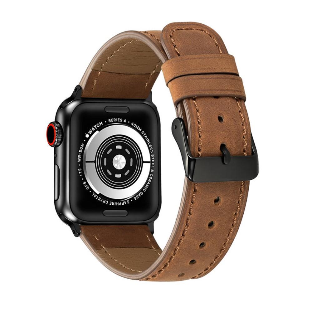 Retro Armband Apple Watch 45mm Series 8 Cognac