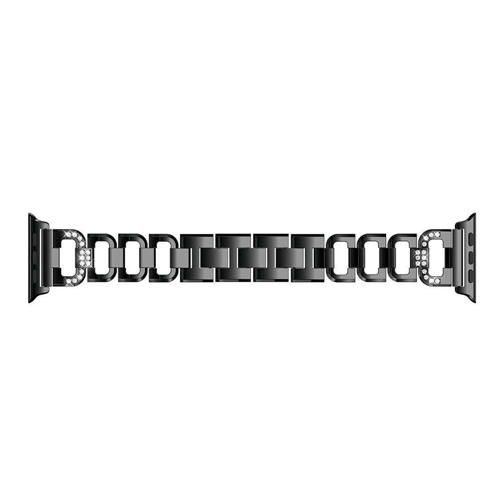 Rhinestone Bracelet Apple Watch 45mm Series 7 Black