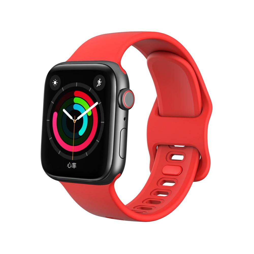 Silikonarmband Apple Watch 41mm Series 8 röd