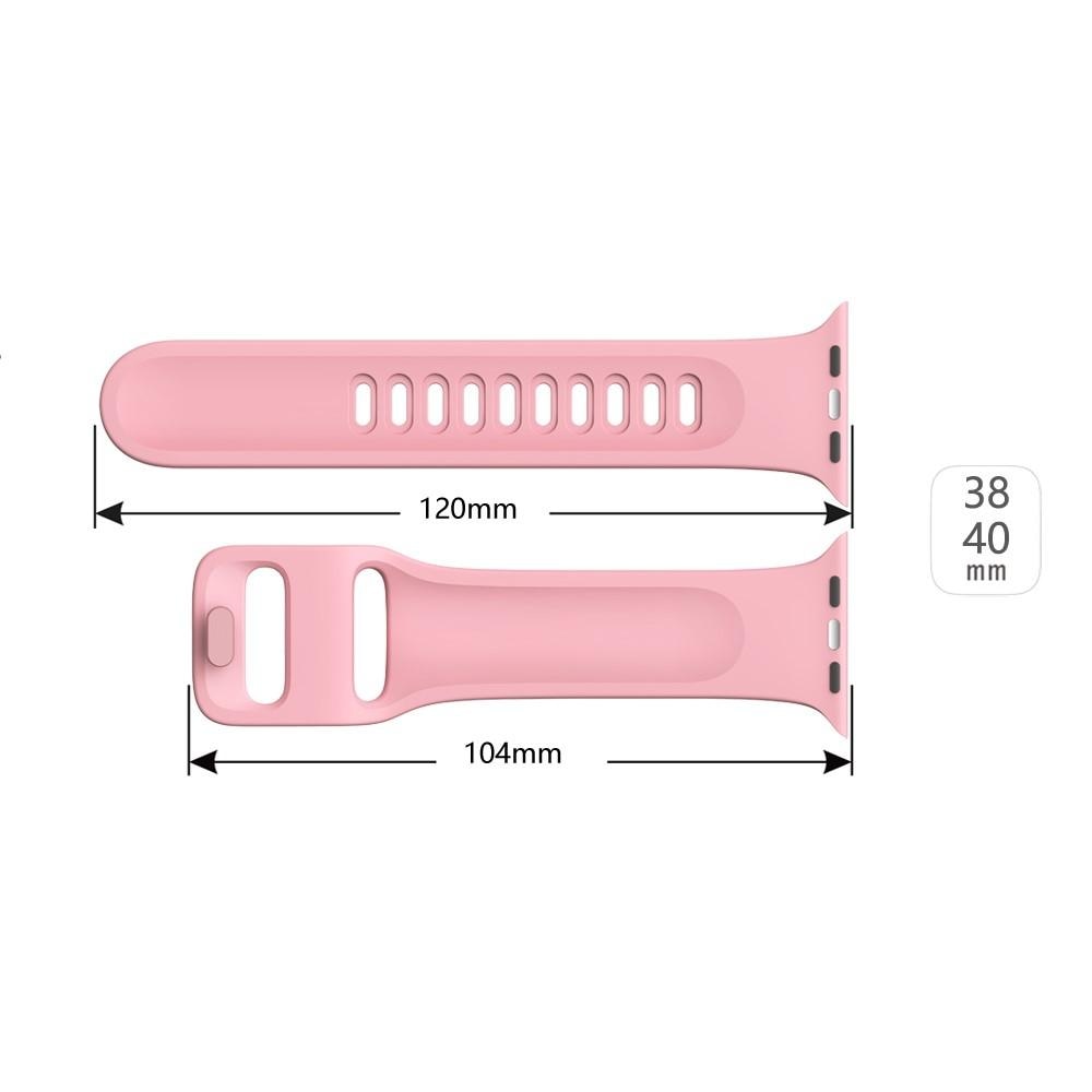 Silikonarmband Apple Watch Series 8 41mm Rosa