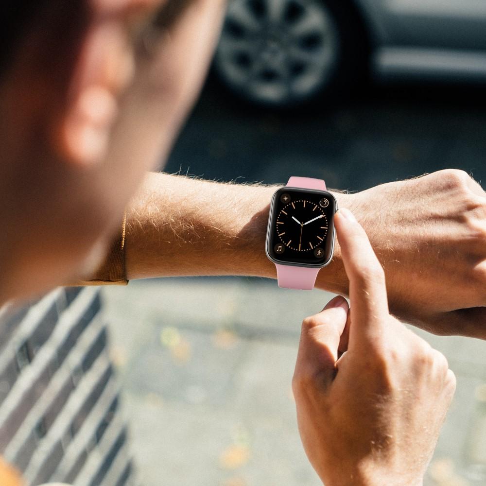 Silikonarmband Apple Watch 41mm Series 9 rosa