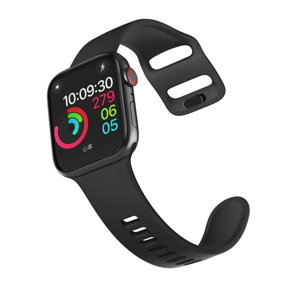 Silikonarmband Apple Watch 41mm Series 8 svart