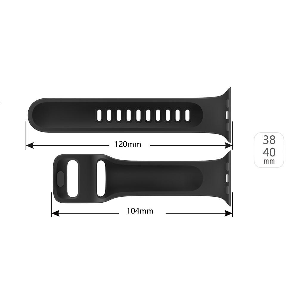 Silikonarmband Apple Watch 38/40/41 mm svart