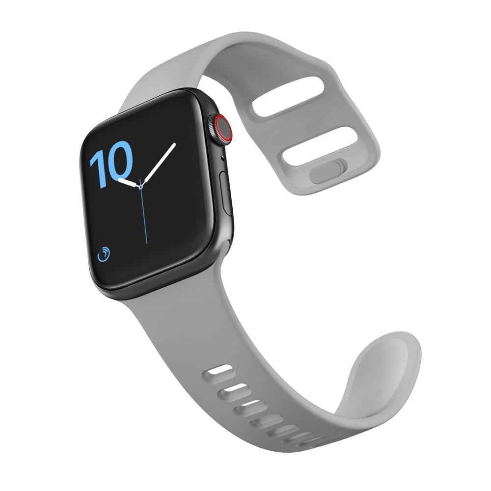 Silikonarmband Apple Watch 44mm grå