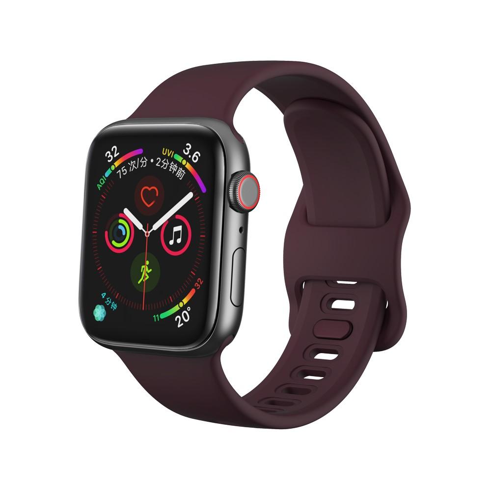 Silikonarmband Apple Watch 44mm lila