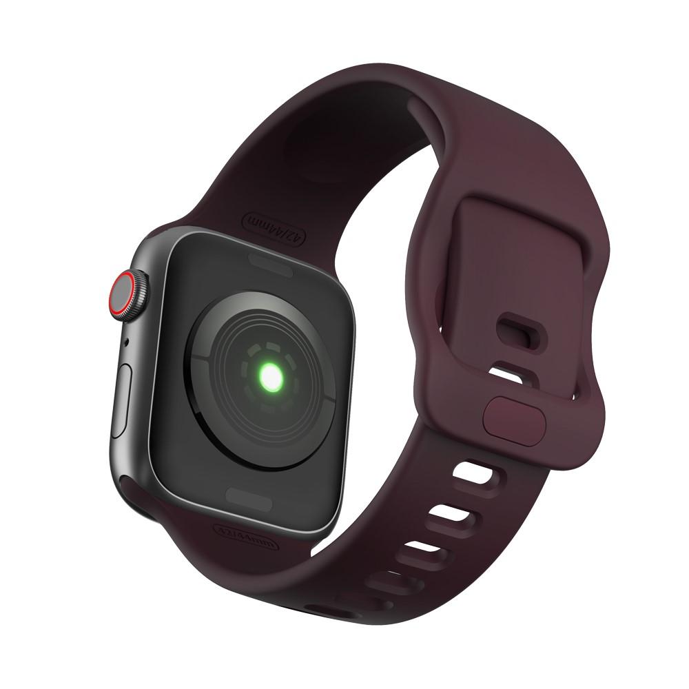 Silikonarmband Apple Watch 45mm Series 8 lila