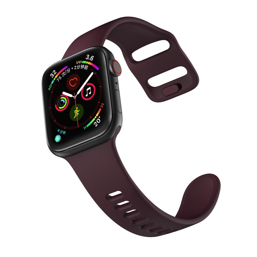 Silikonarmband Apple Watch 44mm lila