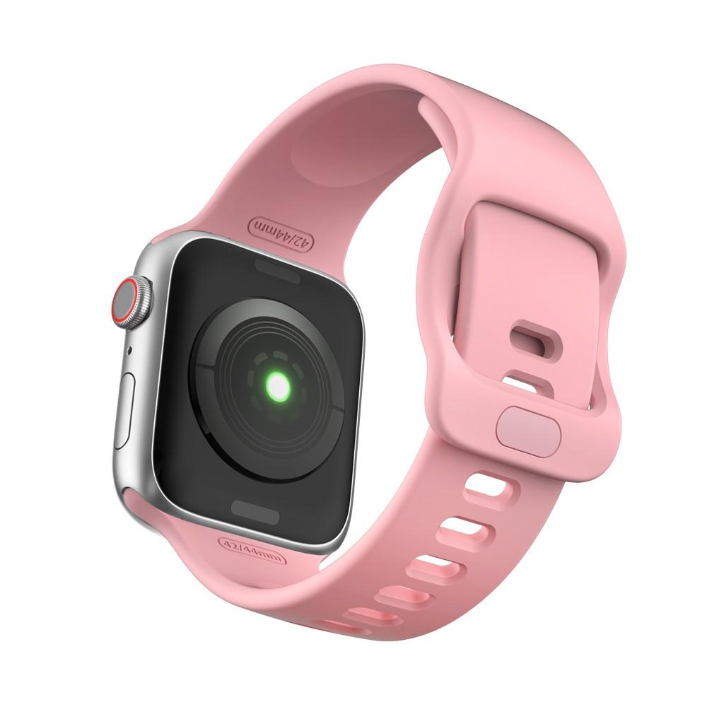 Silikonarmband Apple Watch 44mm rosa