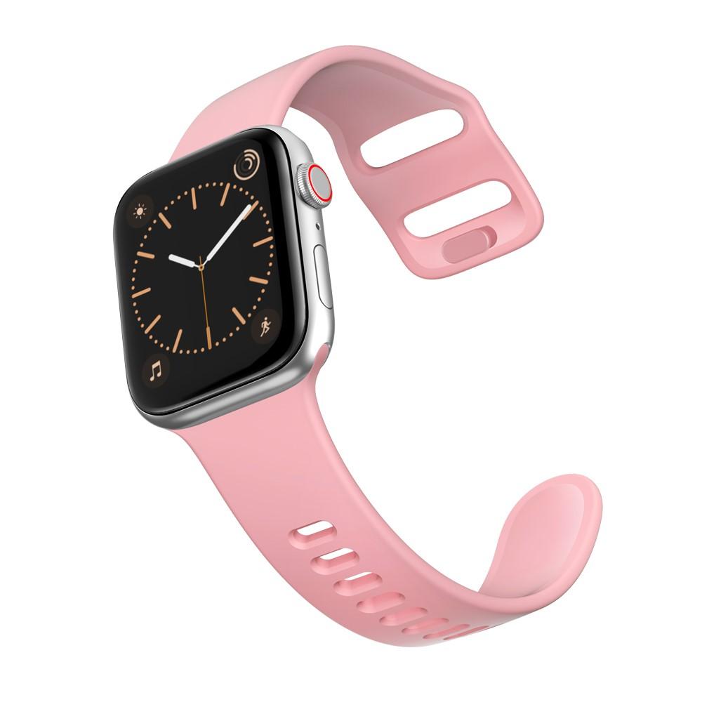 Silikonarmband Apple Watch 44mm rosa