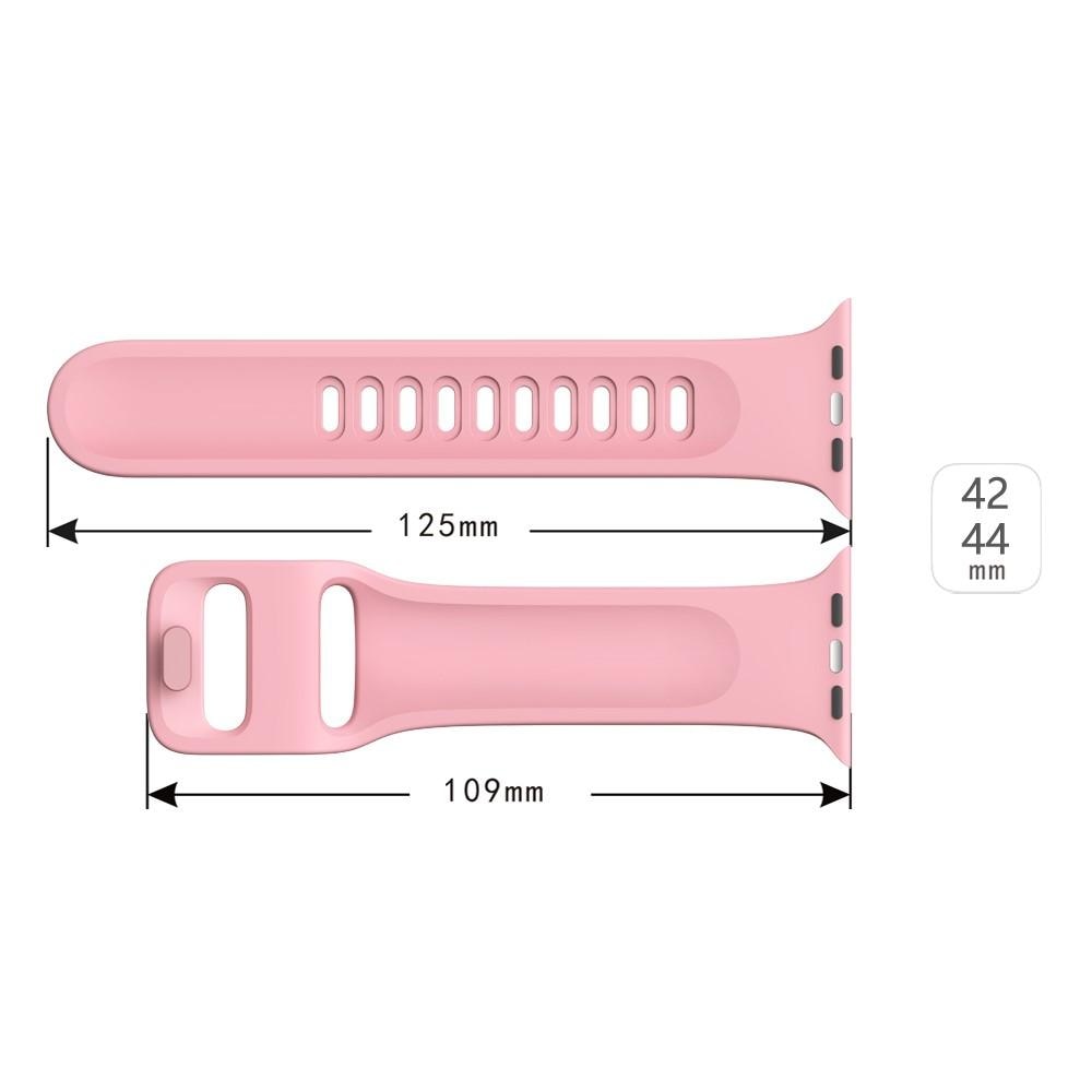 Silikonarmband Apple Watch 44mm rosa