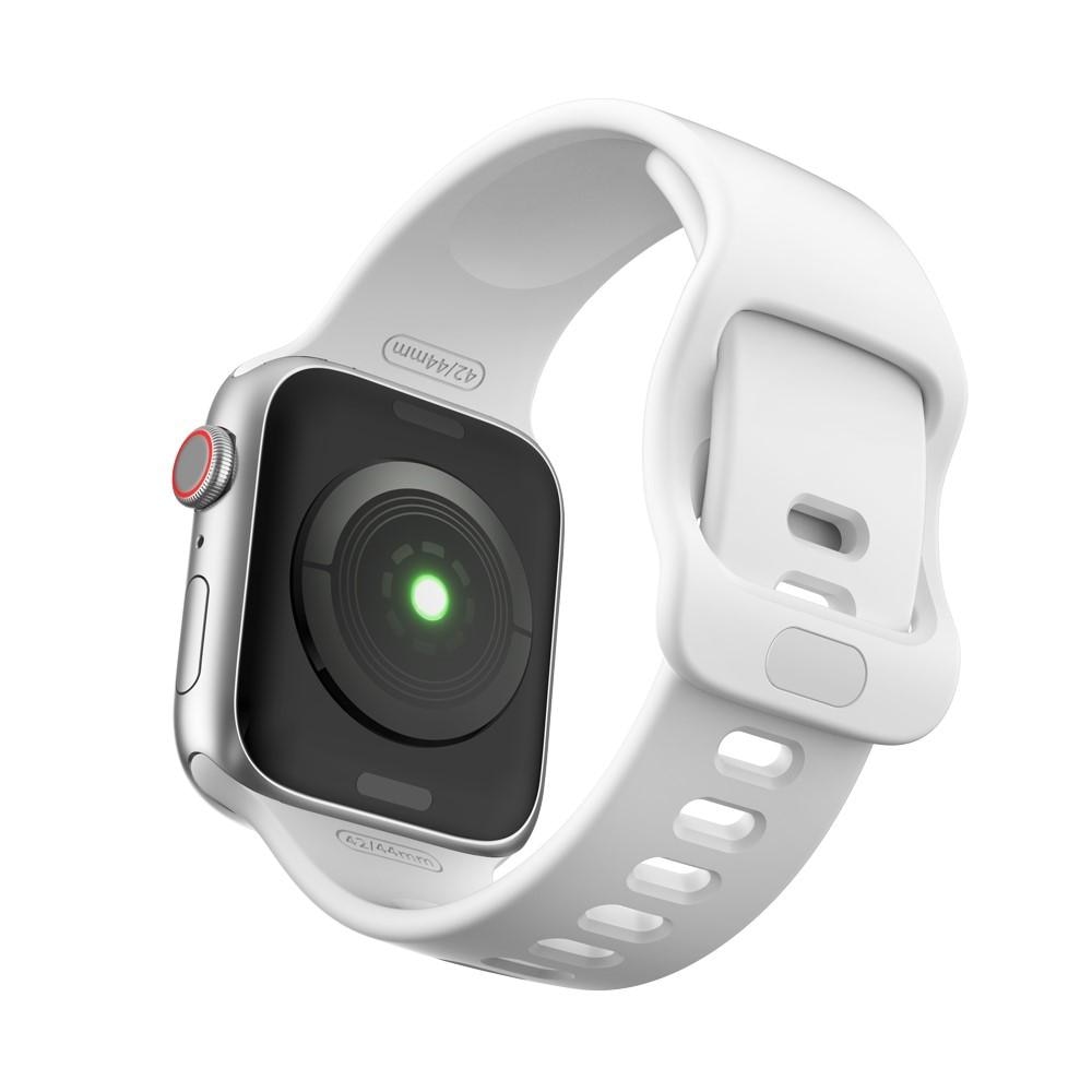 Silikonarmband Apple Watch 42/44/45 mm vit
