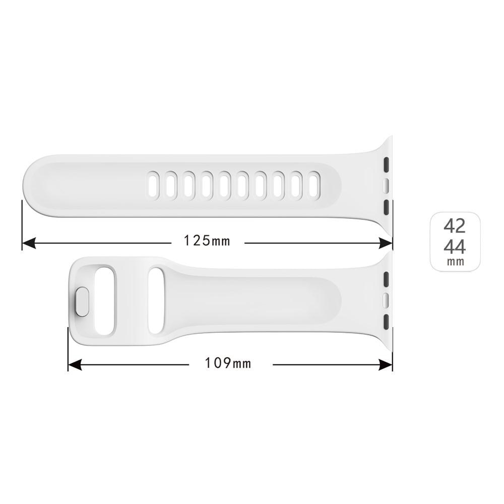 Silikonarmband Apple Watch 45mm Series 8 vit